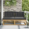 2 Vienetas Lauko Vidurinis Sofa Poliesteris Balta