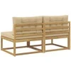 2 Vienetas Lauko Vidurinis Sofa Poliesteris Balta