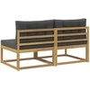 2 Vienetas Lauko Vidurinis Sofa Poliesteris Balta