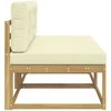 2 Vienetas Lauko Vidurinis Sofa Poliesteris Balta