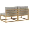2 Vienetas Lauko Vidurinis Sofa Poliesteris Balta