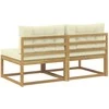 2 Vienetas Lauko Vidurinis Sofa Poliesteris Balta