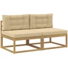 2 Vienetas Lauko Vidurinis Sofa Poliesteris Balta