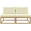 2 Vienetas Lauko Vidurinis Sofa Poliesteris Balta