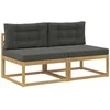 2 Vienetas Lauko Vidurinis Sofa Poliesteris Balta