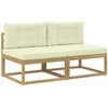 2 Vienetas Lauko Vidurinis Sofa Poliesteris Balta