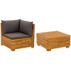 2 Vienetas Sodo poilsio komplektas Kietos akacijos mediena Ruda
