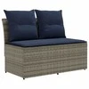2 Vienetas Sodo vidurinė sofa su pakeliama lentele poliratanas