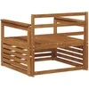 2 Vienetas Lauko sofa Natūrali