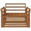2 Vienetas Lauko sofa Natūrali