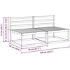 2 Vienetas Lauko Vidurinis Sofa Natūrali 158 x 83 x 73 cm