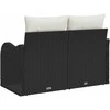 Sodo sofa su pagalve Juoda 121 x 62 x 69cm poliratanas