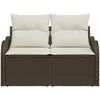 Sodo sofa su pagalve Ruda 121 x 62 x 69cm poliratanas