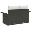 Sodo sofa su pagalve Juoda 141 x 62 x 69cm poliratanas