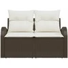 Sodo sofa su pagalve Ruda 124 x 62 x 69cm poliratanas
