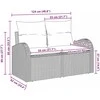 Sodo sofa su pagalve Ruda 124 x 62 x 69cm poliratanas
