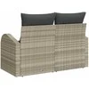 Sodo sofa su pagalve Šviesiai pilka 124 x 62 x 69cm poliratanas