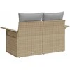 Sodo sofa su pagalve Smėlio 141 x 62 x 69cm poliratanas