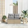 Sodo sofa su pagalve Smėlio 141 x 62 x 69cm poliratanas