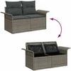 Sodo sofa su pagalve Pilka 141 x 62 x 69cm poliratanas