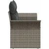Sodo sofa su pagalve Pilka 141 x 62 x 69cm poliratanas