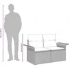 Sodo sofa su pagalve Pilka 141 x 62 x 69cm poliratanas