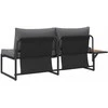 Sodo sofa su pagalve Antracitas 200,5 x 70 x 85,5 cm Plienas