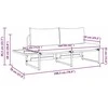 Sodo sofa su pagalve Antracitas 200,5 x 70 x 85,5 cm Plienas