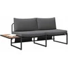 Sodo sofa su pagalve Antracitas 200,5 x 70 x 85,5 cm Plienas