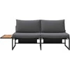 Sodo sofa su pagalve Antracitas 200,5 x 70 x 85,5 cm Plienas