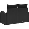 Sodo sofa su pagalve Juoda 124 x 62 x 69cm poliratanas