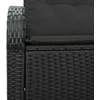 Sodo sofa su pagalve Juoda 124 x 62 x 69cm poliratanas