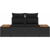 Sodo sofa Juoda 184 x 62 x 85cm poliratanas