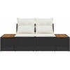 Sodo sofa Juoda 184 x 62 x 85cm poliratanas