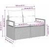 Sodo sofa su pagalve 120 x 62 x 69 cm poliratanas