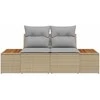 Sodo sofa Smėlio 184 x 62 x 85cm poliratanas