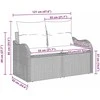 Sodo sofa su pagalve Smėlio 121 x 62 x 69cm poliratanas