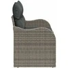 Sodo sofa su pagalve Pilka 121 x 62 x 69cm poliratanas