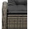 Sodo sofa su pagalve Pilka 121 x 62 x 69cm poliratanas