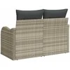 Sodo sofa su pagalve Šviesiai pilka 121 x 62 x 69cm poliratanas