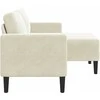2-vietė sofa su Chaise L formos kremu 125 cm aksomas