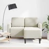 2-vietė sofa su Chaise L formos kremu 125 cm aksomas