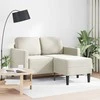 2-vietė sofa su Chaise L formos kremu 125 cm aksomas