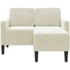 2-vietė sofa su Chaise L formos kremu 125 cm aksomas