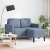 2-vietė sofa su gultu L formos mėlyna 125 cm patalynė