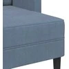 2-vietė sofa su gultu L formos mėlyna 125 cm patalynė