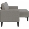 2-vietė sofa su kėdute L formos taupe 125 cm audiniu