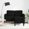 2-vietė sofa su L formos juodu 125 cm audiniu