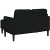 2-vietė sofa su L formos juodu 125 cm audiniu