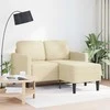 2-vietė sofa su L formos kreminiu 125 cm audiniu